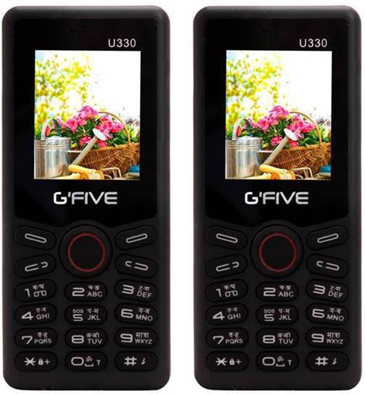 Gfive U330 Combo of Two Mobiles(Black&Black)
