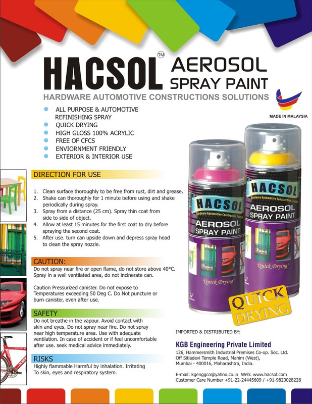 hacsol HACSOL FLUORESCENT SPRAY ORANGE(Set of 12, Orange)