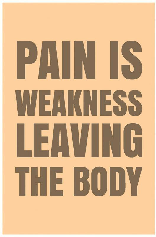 Pain Is Weakness Leaving The Body Gym Poster Art | Gym Motivation Posters Paper Print(18 inch X 12 inch, Rolled)