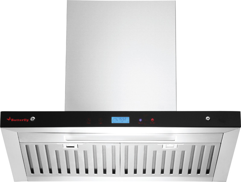 Butterfly Superb Plus Auto Clean Wall Mounted Chimney(Silver 1200 m3/h) Butterfly Superb Plus Auto Clean Wall Mounted Chimney(Silver 1200 m3/h)