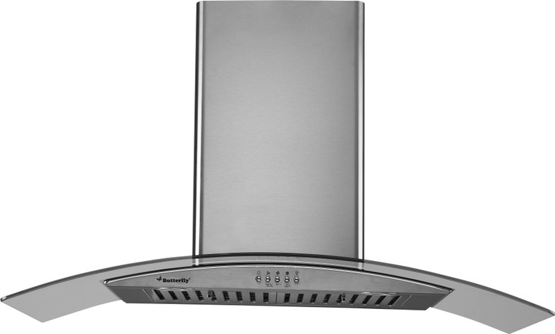 Butterfly Jet Wall Mounted Chimney(Silver 1000 m3/h)