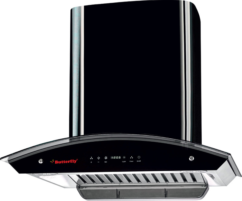 Butterfly Matchless Wall Mounted Chimney(Black 1200 m3/h) Butterfly Matchless Wall Mounted Chimney(Black 1200 m3/h)