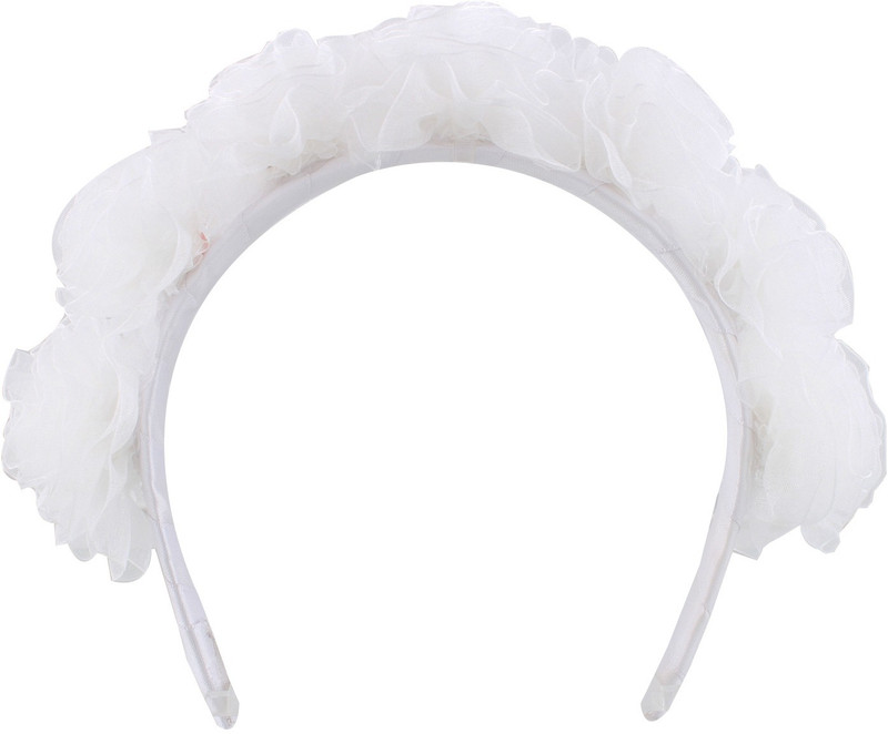 Aarushi creations organza crown Hair Band(White) Aarushi creations organza crown Hair Band(White)