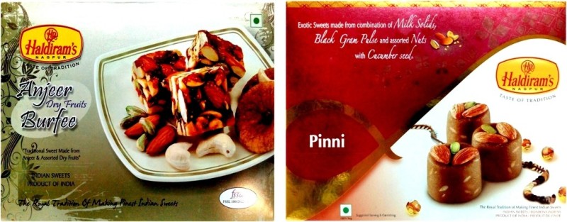 Haldiram's Anjeer Dry Fruit Burfi and Pinni (Combo Pack) Box(2 x 400 g)