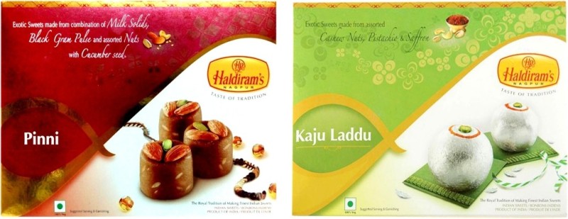 Haldiram's Pinni Sweet and Kaju Laddu (Combo Pack) Box(2 x 400 g)