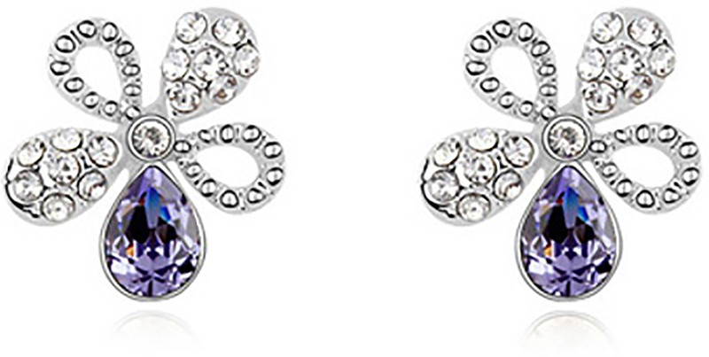 Young And Forever Flower Blossom Purple Crystals From Swarovski