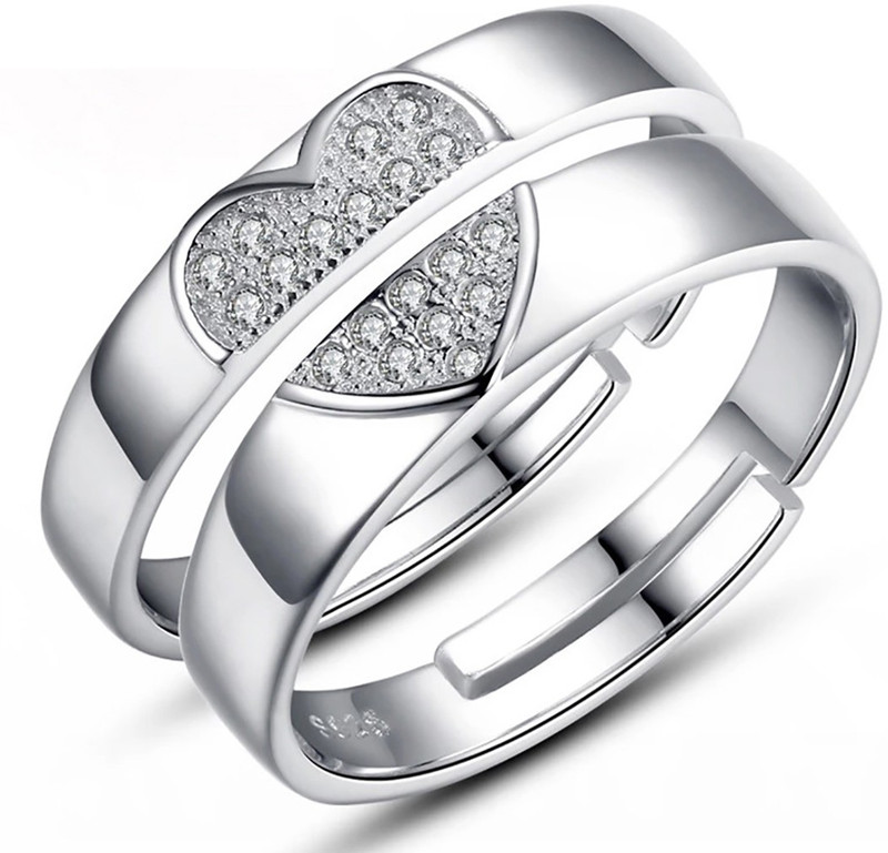 osw jewel  LOVE imitation silver couple ring women men Adjustable Alloy Ring