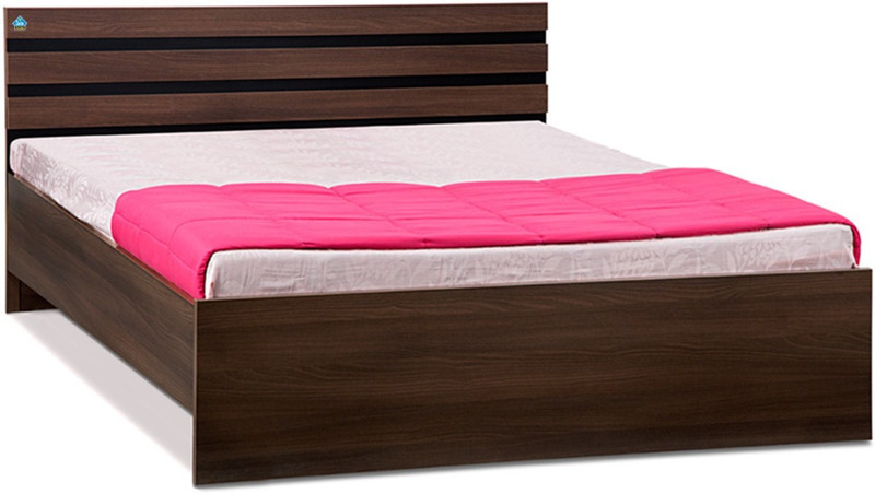 Debono Cocoa AD BL NB Bed Engineered Wood Queen Bed(Finish Color - Black & Acacia Dark Matt Finish)