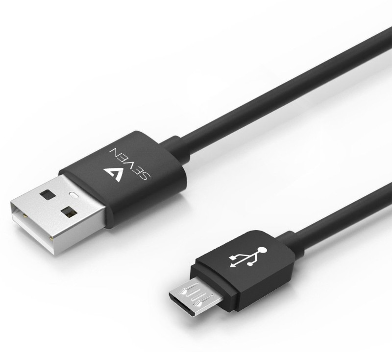 V7 Micro USB Cable – 2.0 Amp Fast Charging & High Speed Data Cable (1 M) USB Cable(Black)