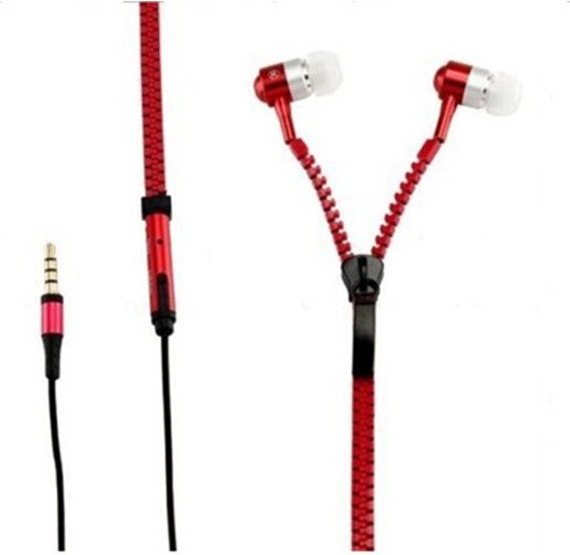 ivox 3.5mm In Ear bud Stereo Earphones Mini Size HeadSet Headphone Handsfree With Mic Handsfree  Wired Headset with Mic(Red, In the Ear)