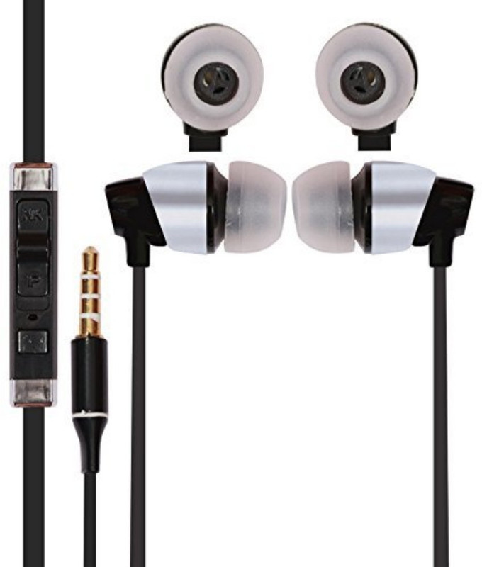 ivox 3.5mm In Ear bud Stereo Earphones Mini Size HeadSet Headphone Handsfree With Mic Handsfree  Wired Headset with Mic(Black, In the Ear)