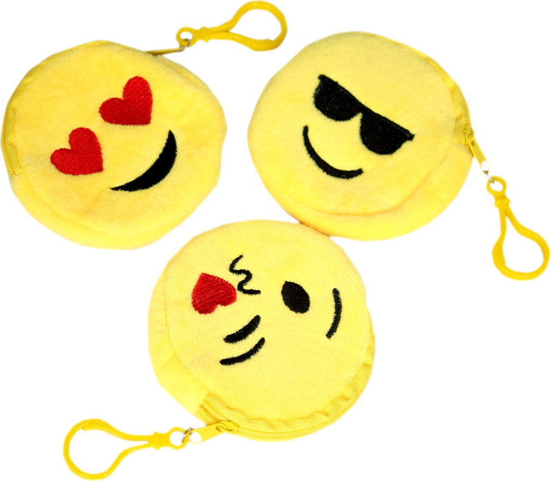 Tickles Smiley Tongue out , Laugh and Love Coin Purse Pocket Pouch For Girls Womens Kids (Set Of 3) Coin Purse(Pack of 3)
