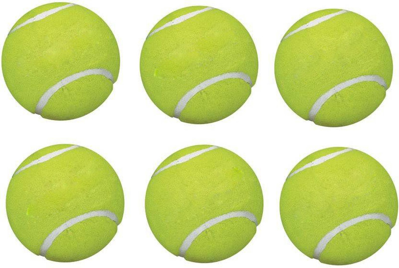Happy Deals Tennis Ball pack of 6 Tennis Ball(Standard, Pack of 6, Yellow)