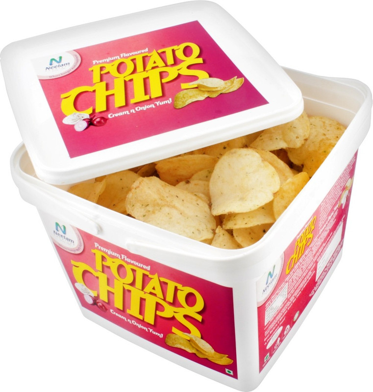 Neelam Foodland Box Pack Premium Flavoured Cream & Onion Potato Chips, 200g Chips(200 g)