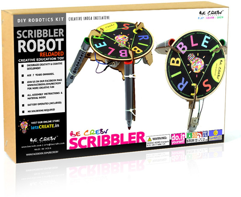Be Cre8v Scribbler Bot Robotics Kit(Red)