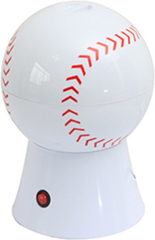 ShopMeFast Basketball Shape Hot Air Small Household Popcorn Machine 0.27 L Popcorn Maker(White)