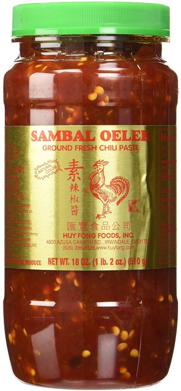 huy fong Sambal Oelek Ground Fresh Chili Paste Sauce(510 g)