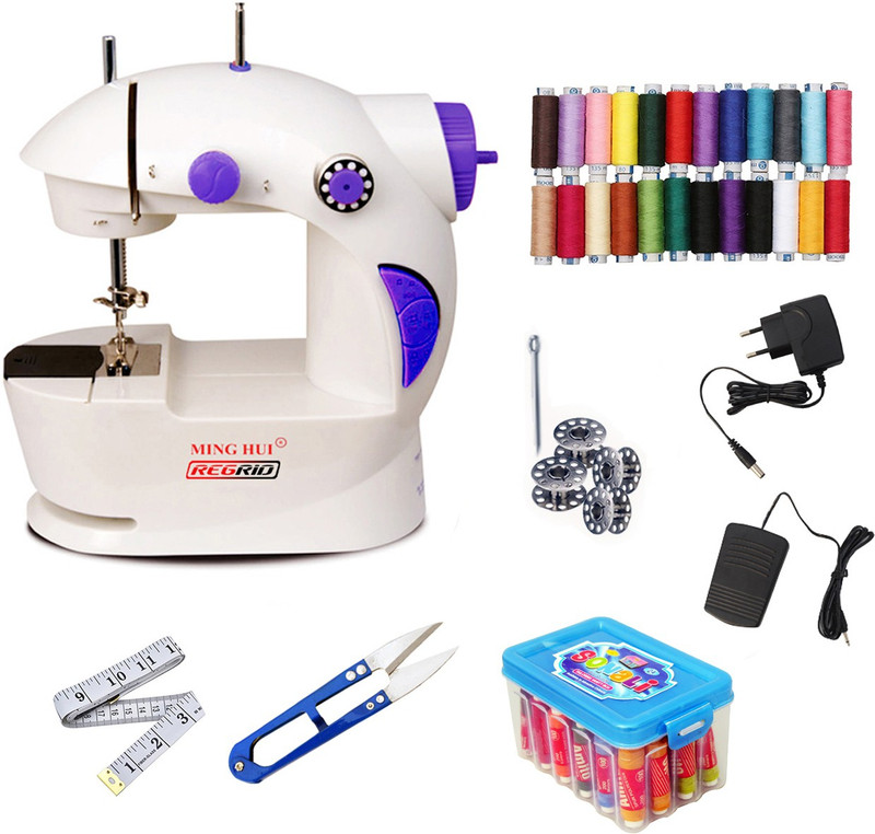ReGrid Thread Box With 4in1 Portable & Compact CMB06 Electric Sewing Machine( Built-in Stitches 1)