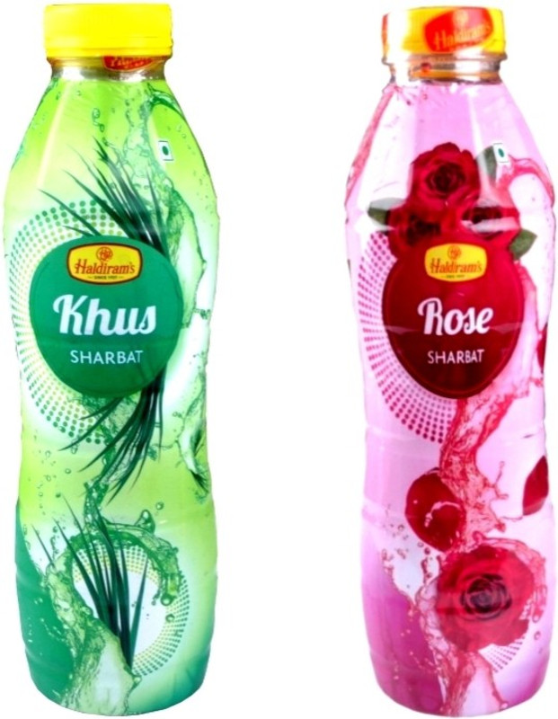 Haldiram's Khus Squash and Rose Squash (Combo Pack)(1400 ml, Pack of 2)