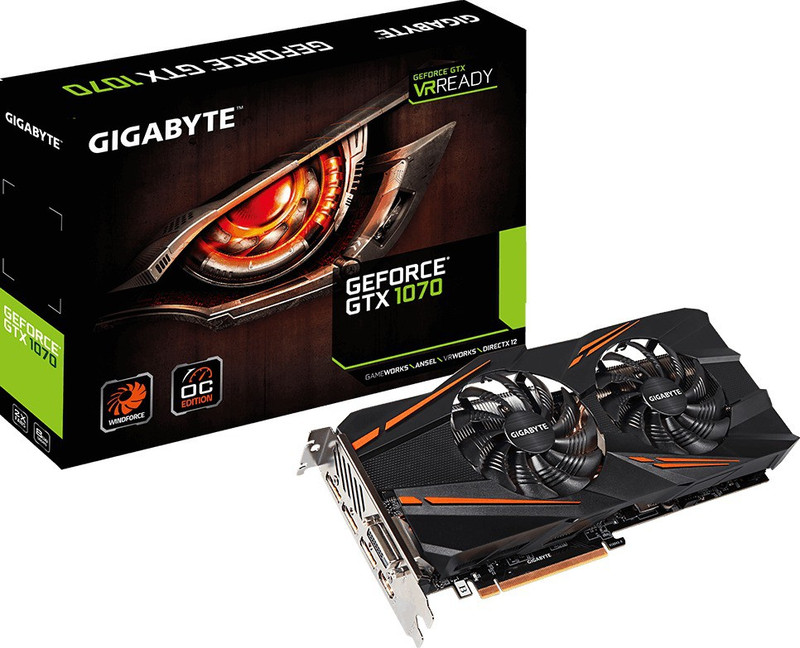 Gigabyte NVIDIA GV-N1070WF2OC-8GD 8 GB GDDR5 Graphics Card