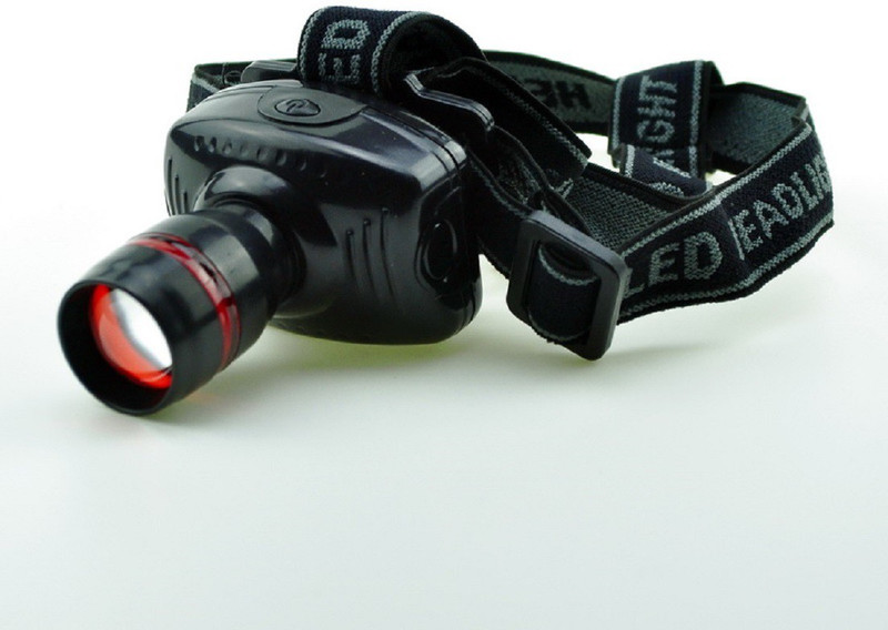 VibeX ™ 600 Lumens LED Headlight Headlamp Flashlight Frontal Lantern Zoomable Head Torch Light To Bike for Camping Hunting Fishing LED Headlamp(Black)