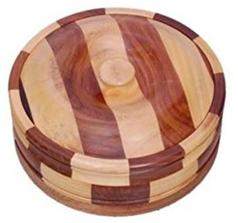 sk handicraft Wooden Caserole/Hot Pot For Kitchen Decorative Showpiece  -  6 cm(Wood, Brown)