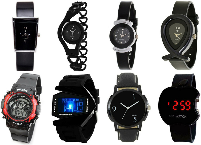 octus Mix Black Combo Analog-Digital Watch  - For Men & Women