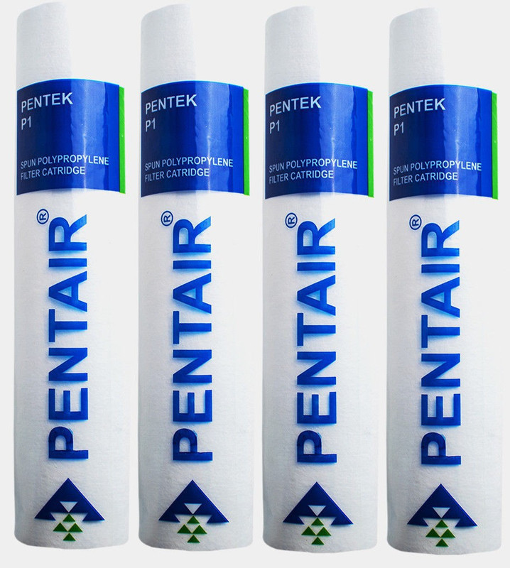 xisom Pentair Spun PP 10 inches For RO Water Purifier 4 Pcs + Tap + Spanner Solid Filter Cartridge(0.5, Pack of 4)