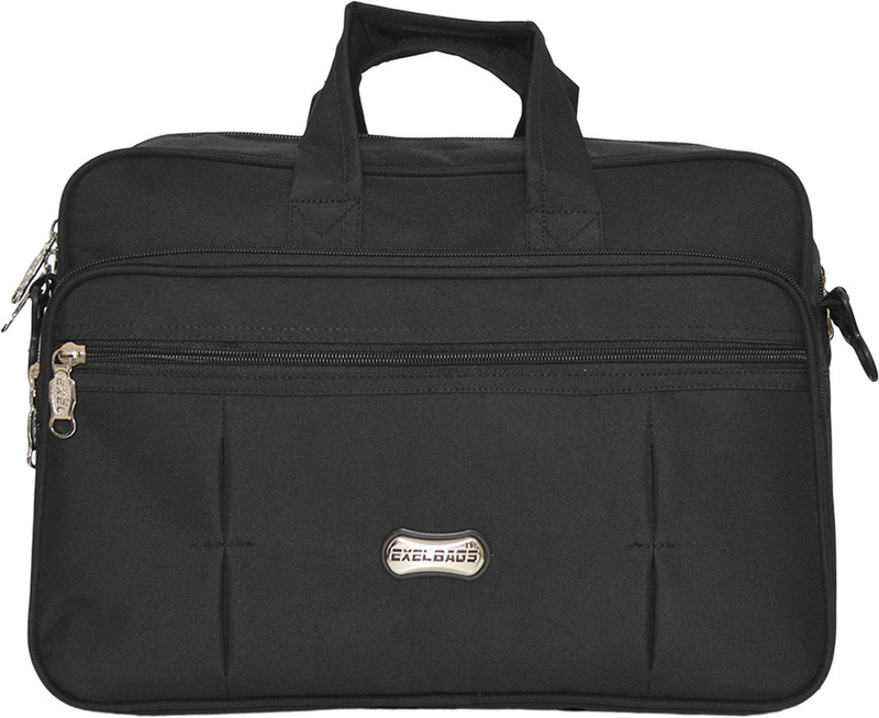 Exel Office Bag Medium Briefcase - For Men & Women(Black)