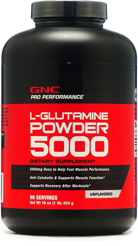 GNC L-Glutamine Powder BCAA(1 pounds, Unflavored)