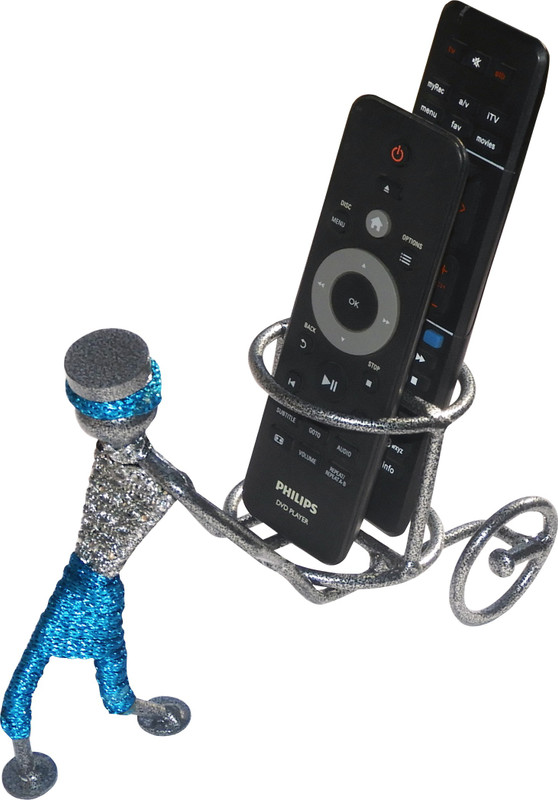 orchid engineers 2 Compartments metal remote stand(antique silver)