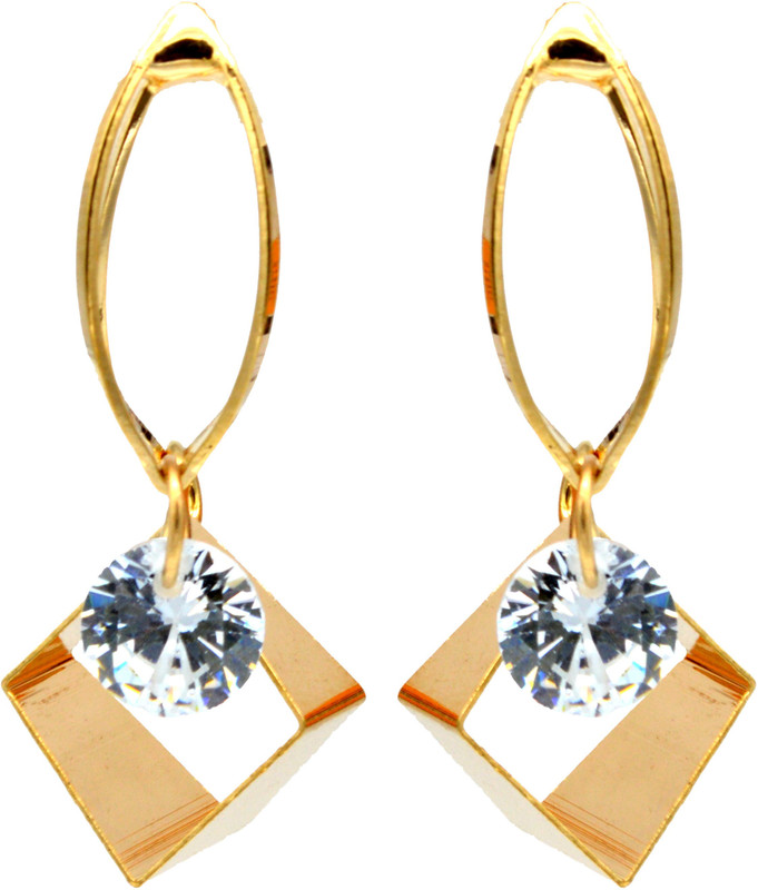 kiyara Kiyara Accessories Classic zircon square earrings for women and girls. Cubic Zirconia Alloy Drops & Danglers