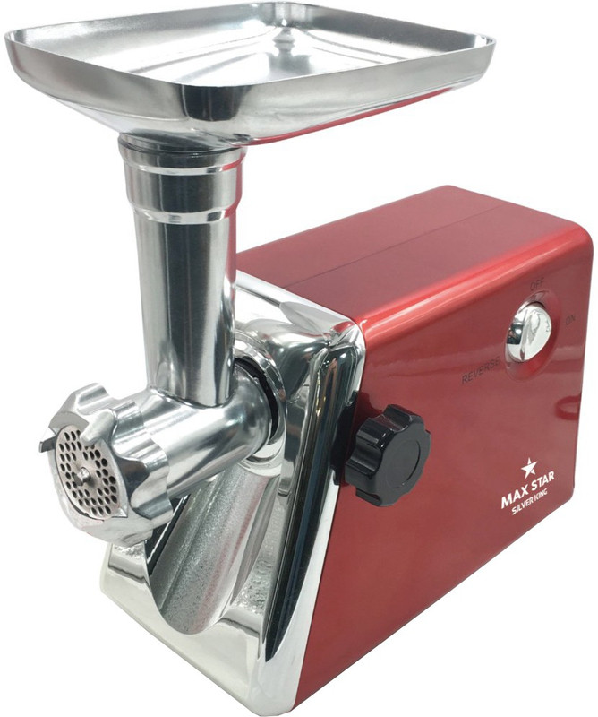 Maxstar MG01 Silver King 600 W Food Processor(Red, Chrome)
