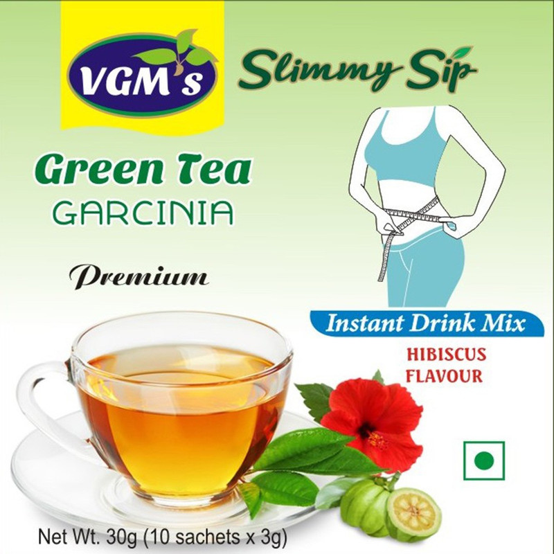 vgm health care Premium Green Tea With Garcinia – Hibiscus Flavour Hibiscus Green Tea Box(120 g)