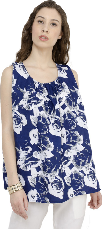 anise Casual Sleeveless Floral Print Women Multicolor Top