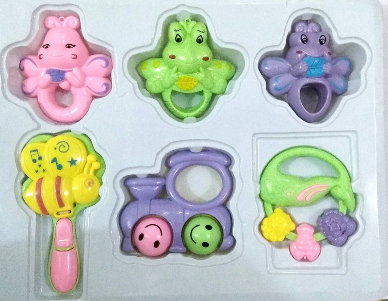 dream playground RATTLE_6 pCS Rattle(Multicolor)