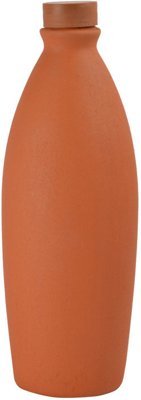 vsudhev Pure and Natural Clay Crafted 1000 ml Bottle(Pack of 1, Brown)