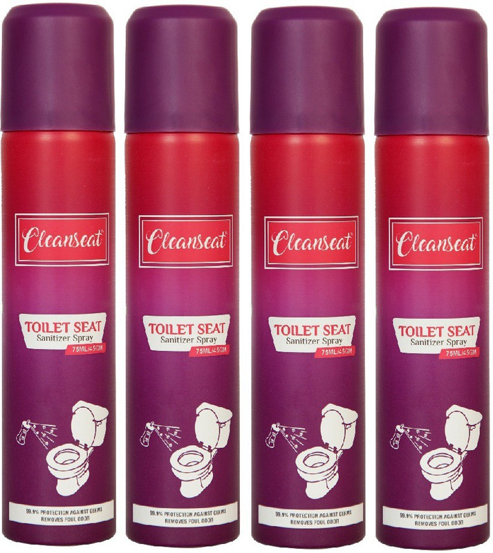 cleanseat Toilet Seat Sanitizer Spray 75ml/45grm Pack of 4(4 Items in the set)