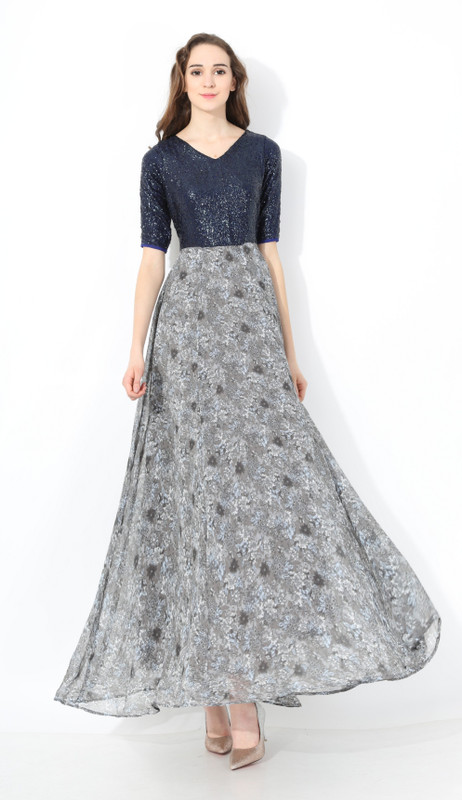 shaper Women Maxi Grey Dress