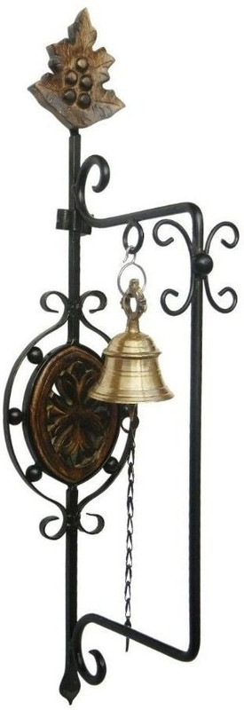 khan handicafts Wooden iron door bell Wooden Wall Shelf(Number of Shelves - 1, Brown)