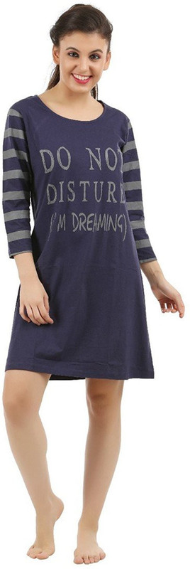 midaas Women Nightshirts(Grey)