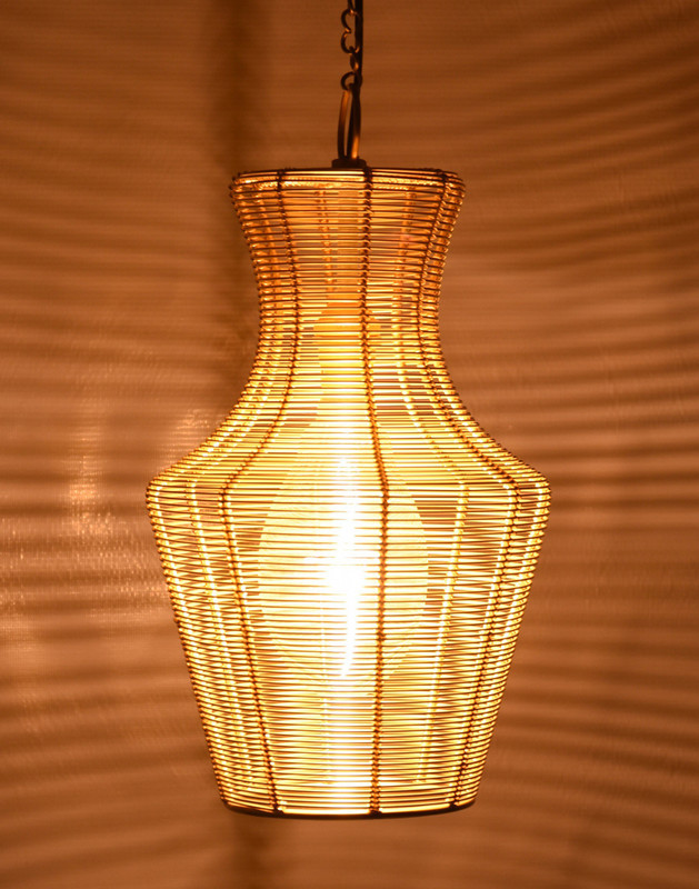 artsy crafts Iron Gold Wired Lamp Shape Pendant Pendants Ceiling Lamp
