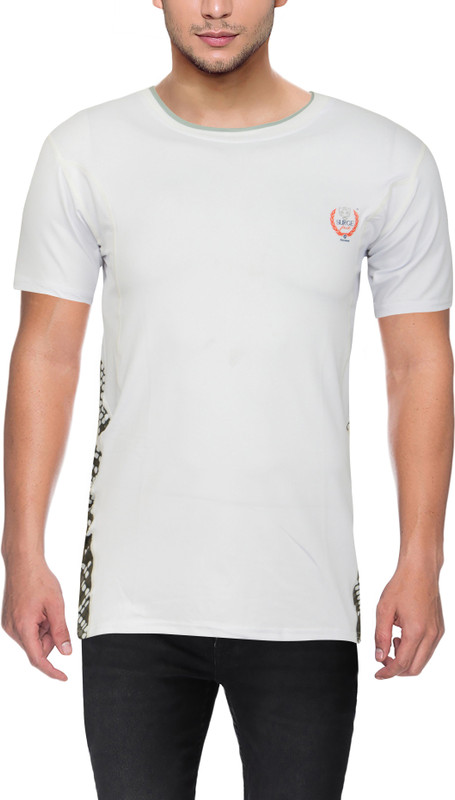 Surgefast Fitness Solid Men Round Neck White T-Shirt