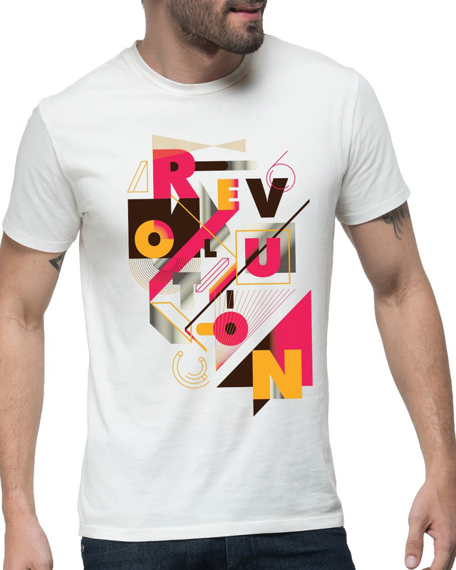 speedymonk Graphic Print Men Round or Crew White T-Shirt