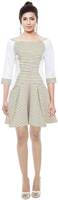 fashiol Women A-line White Dress