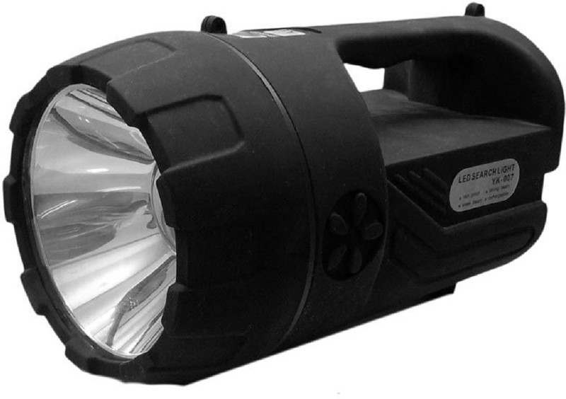 secure vision LED Search Light 5W ' (Range up to 600 meters) Handheld Torch Torch(Black : Rechargeable)