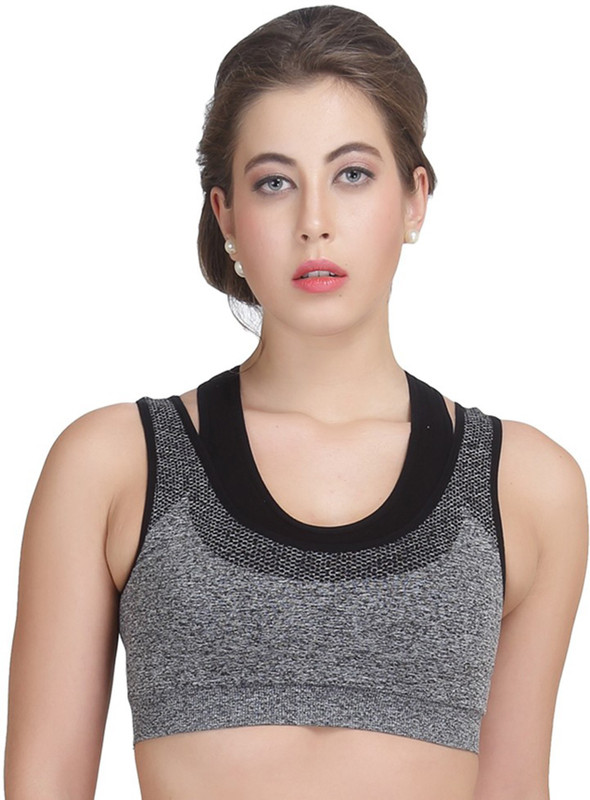 Secret World Women Sports Non Padded Bra(Black)