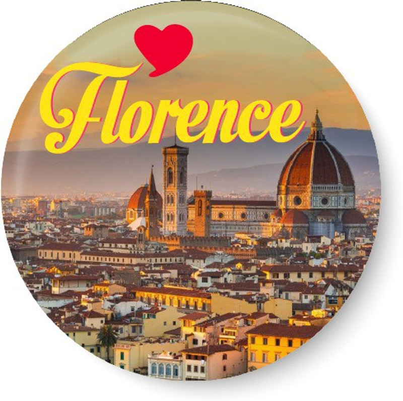 peacockride Love Florence Fridge Magnet Pack of 1(Multicolor)