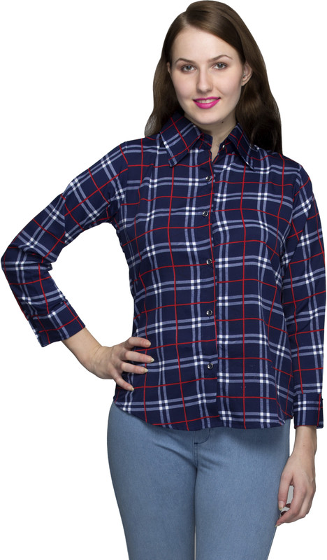 Indietoga Women Checkered Casual Multicolor Shirt
