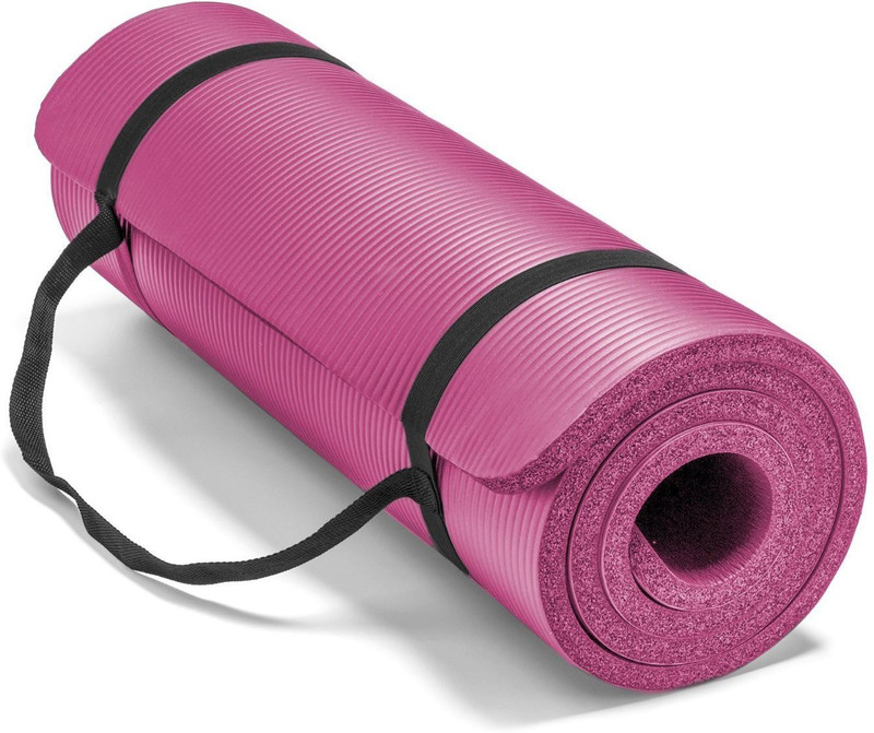fitguru NON SLIPPERY THICK YOGA EXERCISE MAT Pink 10 mm Yoga Mat